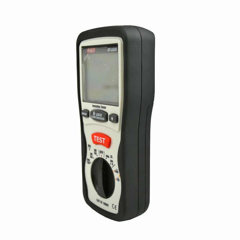 CEM DT-5500 Digital Insulation Resistance Tester Electrical Equipment Insulation Material Resistance Detection Over Range Prompt CEM DT-5500 Digital Insulation Resistance Tester Electrical Equipment Insulation Material Resistance Detection Over Range Prompt